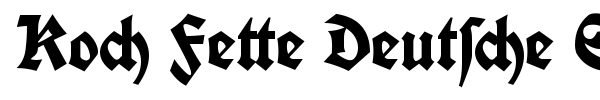 Koch Fette Deutsche Schrift font preview